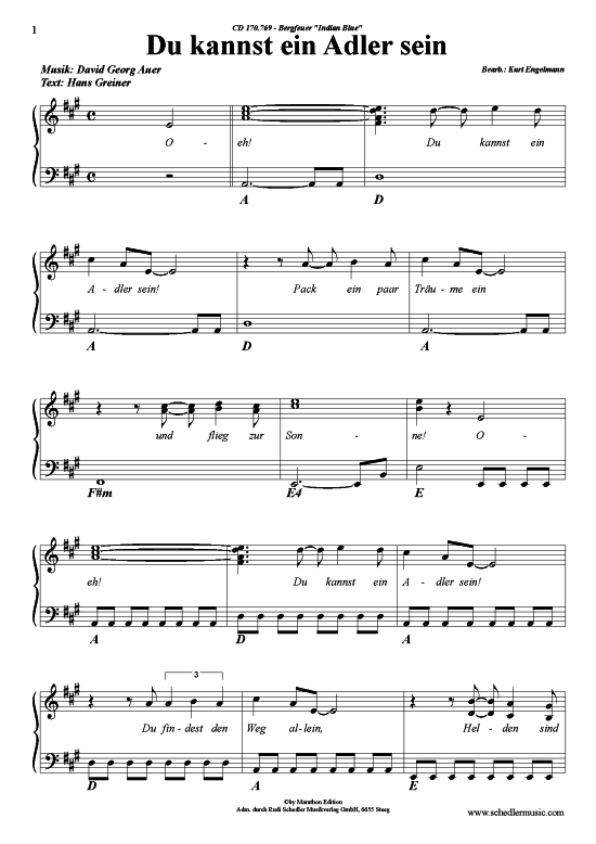 Produktgalerie: Seite 1 von 5 Du kannst ein Adler sein , Bergfeuer , Klavier und Gesang