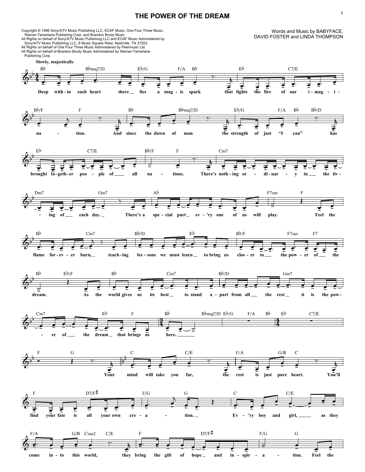 Produktgalerie: Seite 1 von 1 The Power Of The Dream, Celine Dion, Melodieinstrument