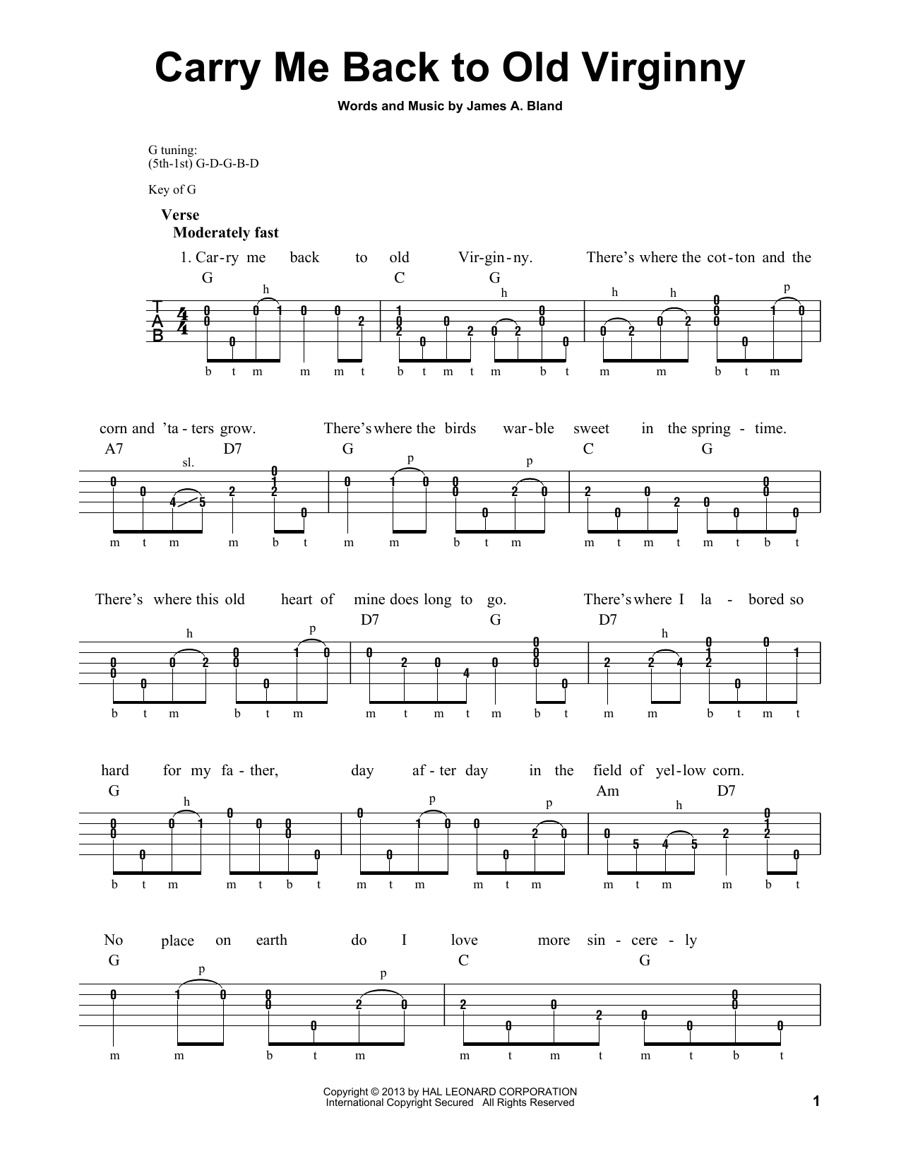 Produktgalerie: Seite 1 von 1 Carry Me Back To Old Virginny, Michael Miles, Banjo