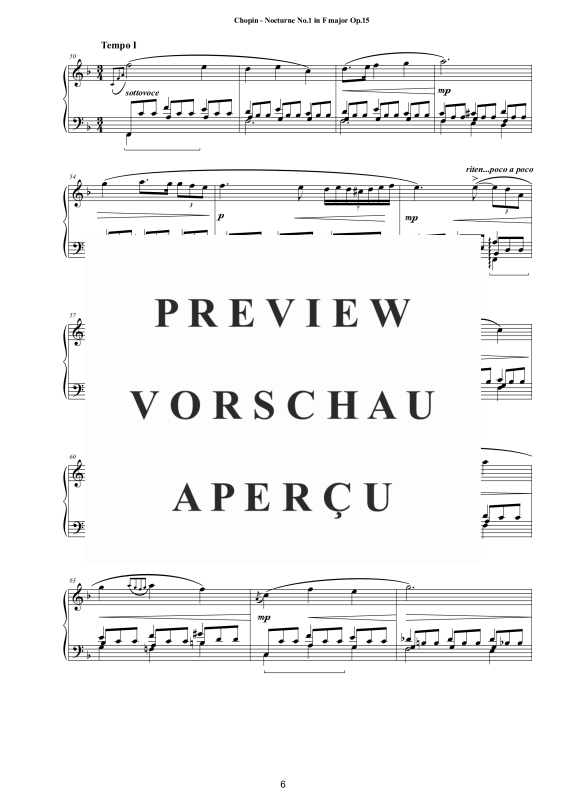 Produktgalerie: Seite 7 von 8 Nocturne Nr. 1 F-Dur op. 15, , Klavier Solo
