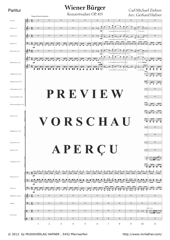 Product gallery: Page 5 of 11 Wiener Bürger, , (large wind orchestra)