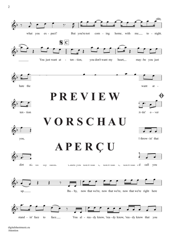 Produktgalerie: Seite 3 von 5 Attention , Charlie Puth, (Oboe)
