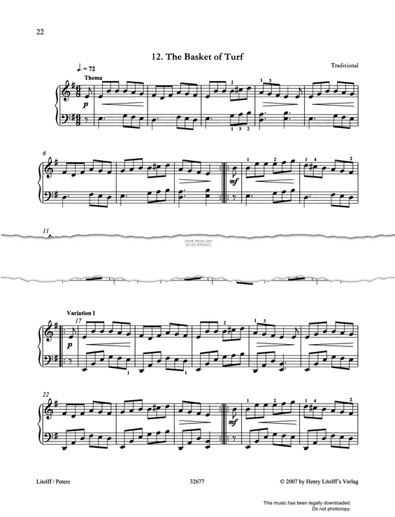 Produktgalerie: Seite 1 von 1 The Basket Of Turf, Irish Traditional, Klavier