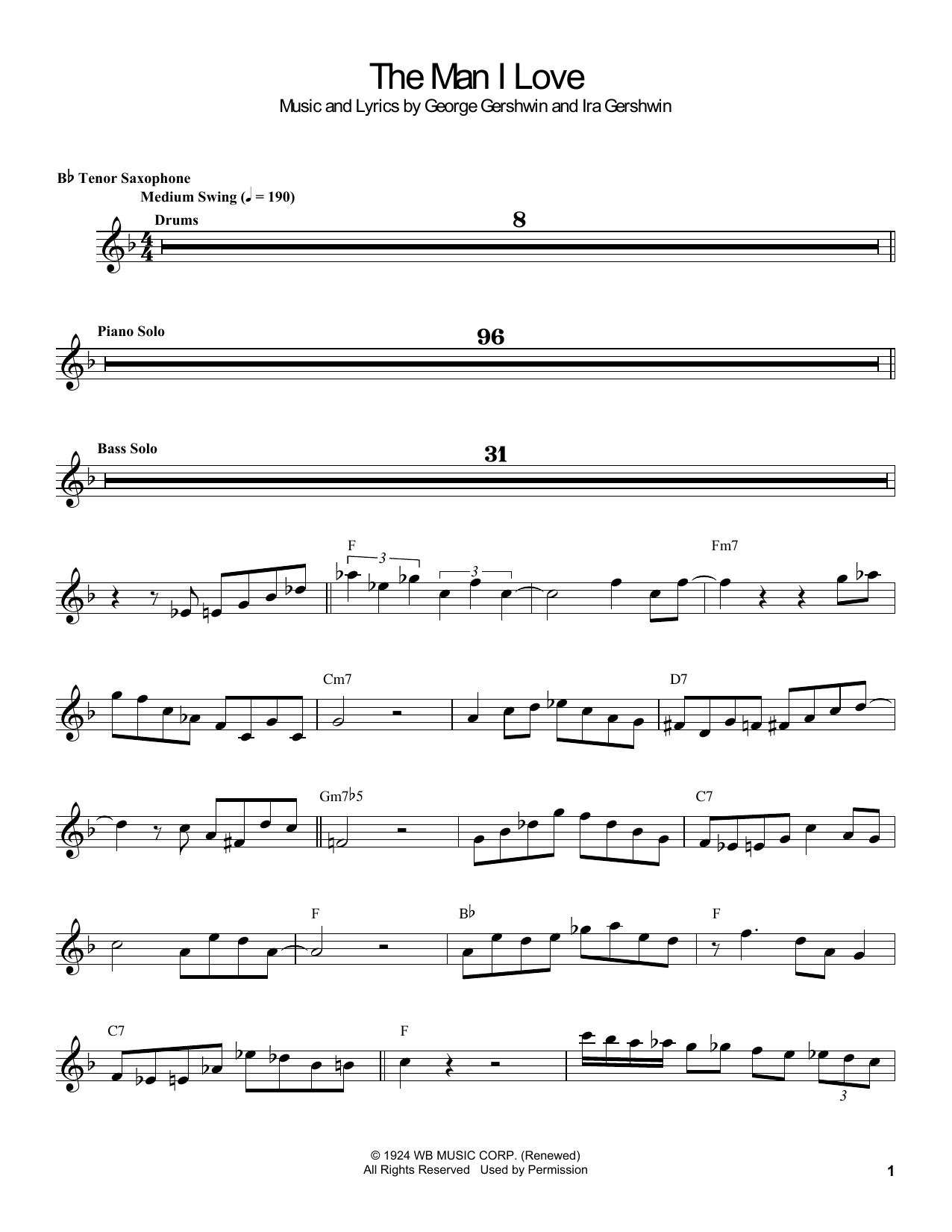 Product gallery: Page 1 of 1 The Man I Love, Coleman Hawkins