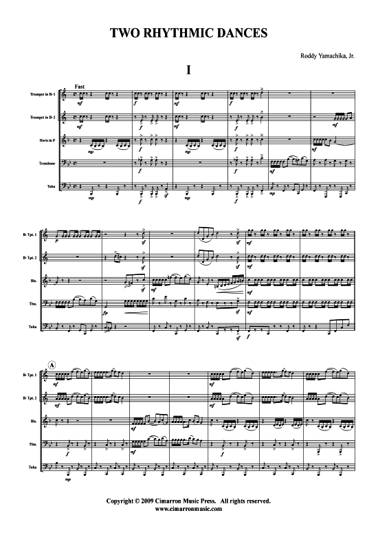 Produktbild zu: Zwei Tänze Roddy Yamachika