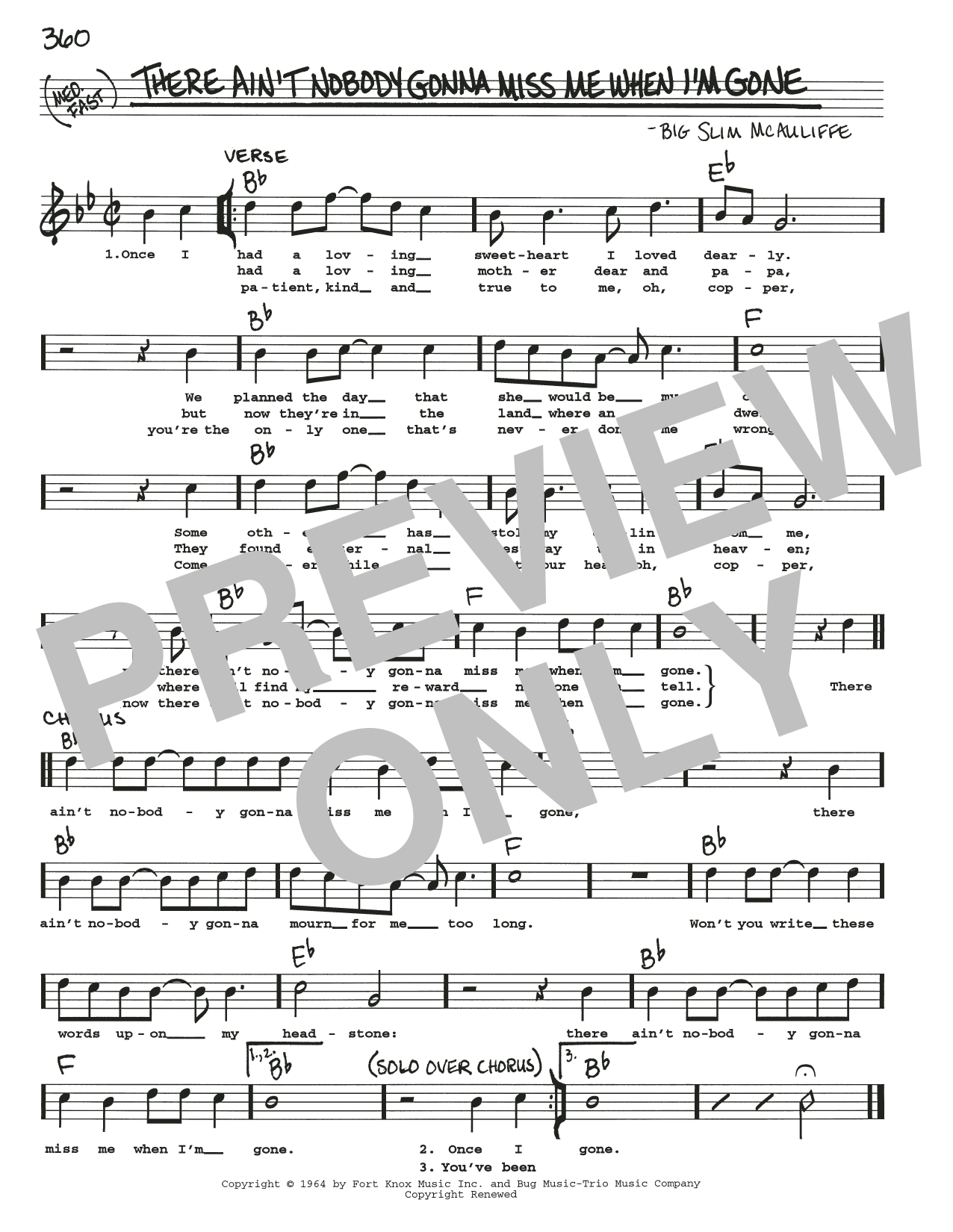 Produktbild zu: There Ain't Nobody Gonna Miss Me When I'm Gone
