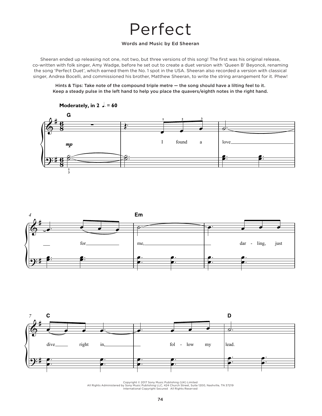 Product picture to:  Perfect - Ed Sheeran