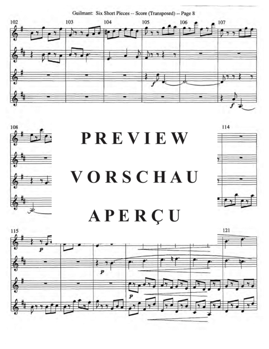 gallery: Sechs kurze Stücke, Op. 48 , , (Saxophon Quartett SATB)