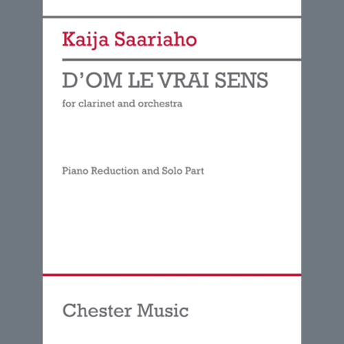 cover: D'OM LE VRAI SENS (piano reduction), Kaija Saariaho