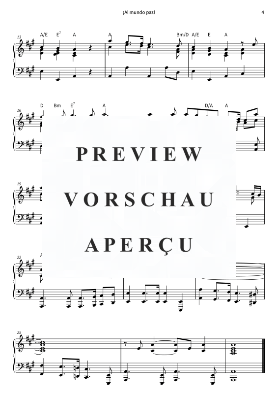 Produktgalerie: Seite 6 von 6 ¡Al mundo paz! - Un himno navideño triunfal en La mayor, , Klavier Solo