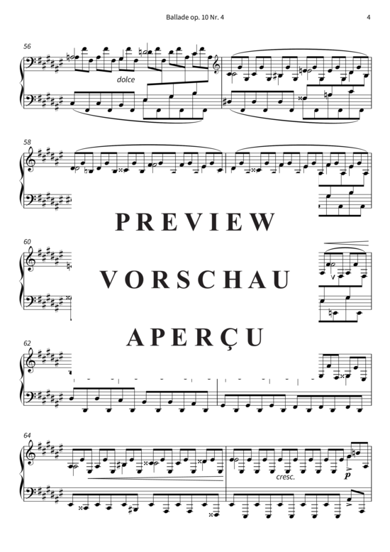 Produktgalerie: Seite 7 von 12 Ballade op. 10 Nr. 4 , , Klavier Solo