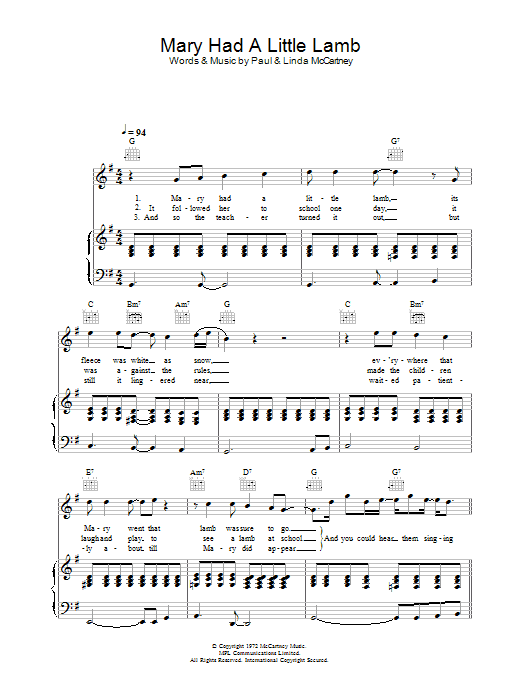 Produktbild zu: Mary Had A Little Lamb