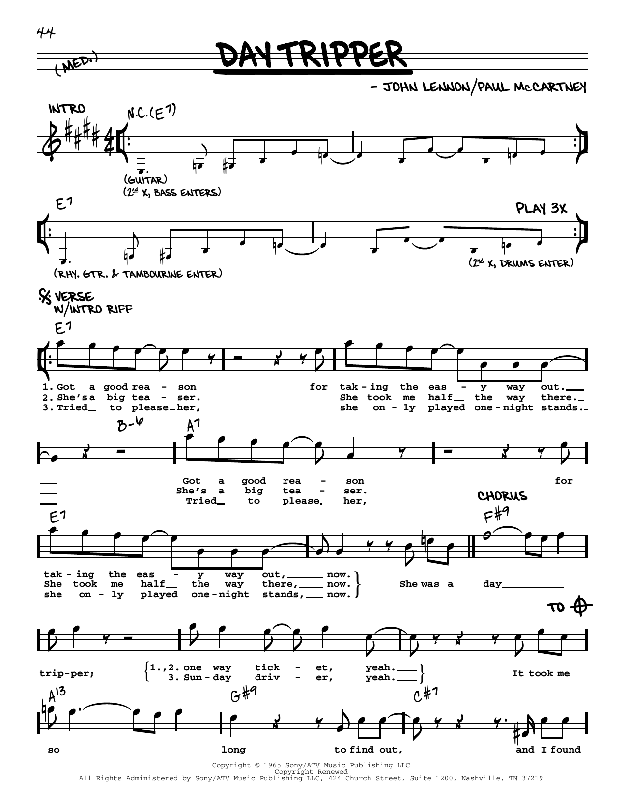 Product picture to: Day Tripper [Jazz version]