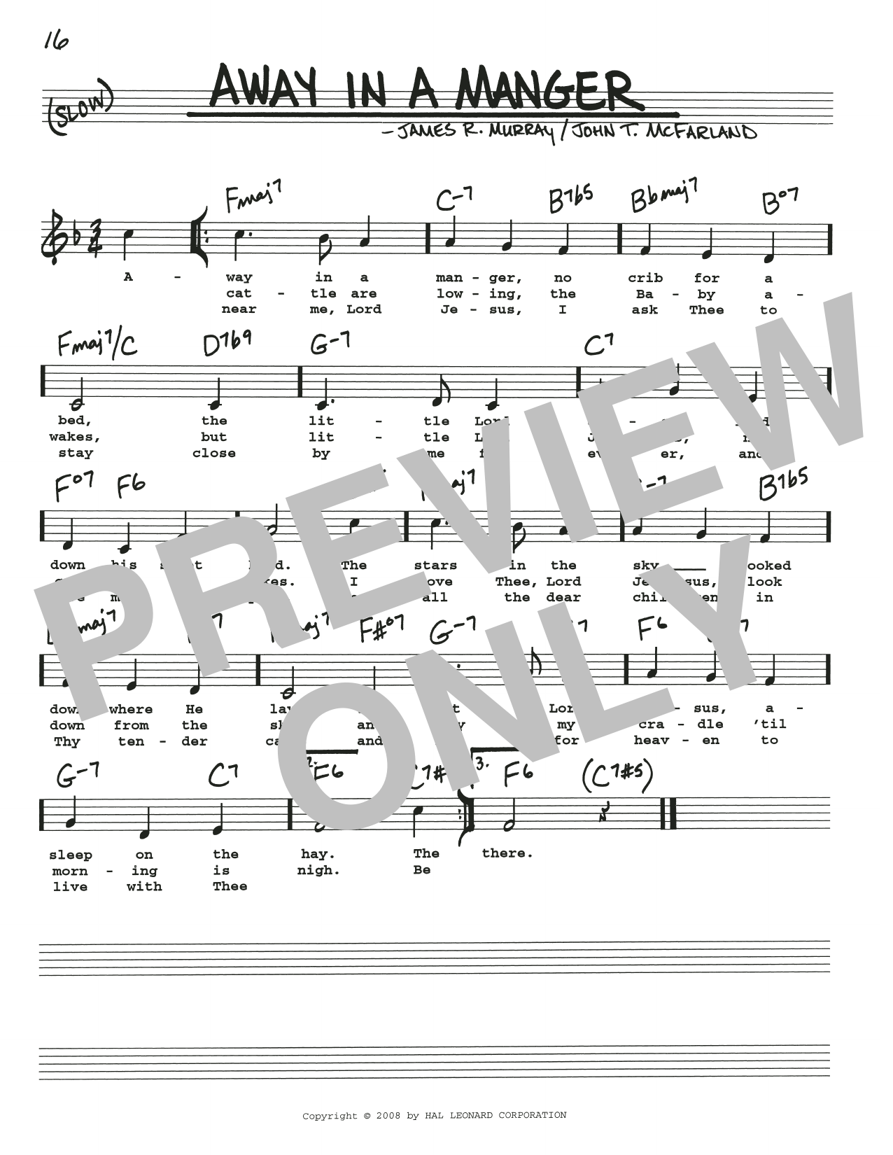 Product gallery: Page 1 of 1 Away In A Manger, James R. Murray