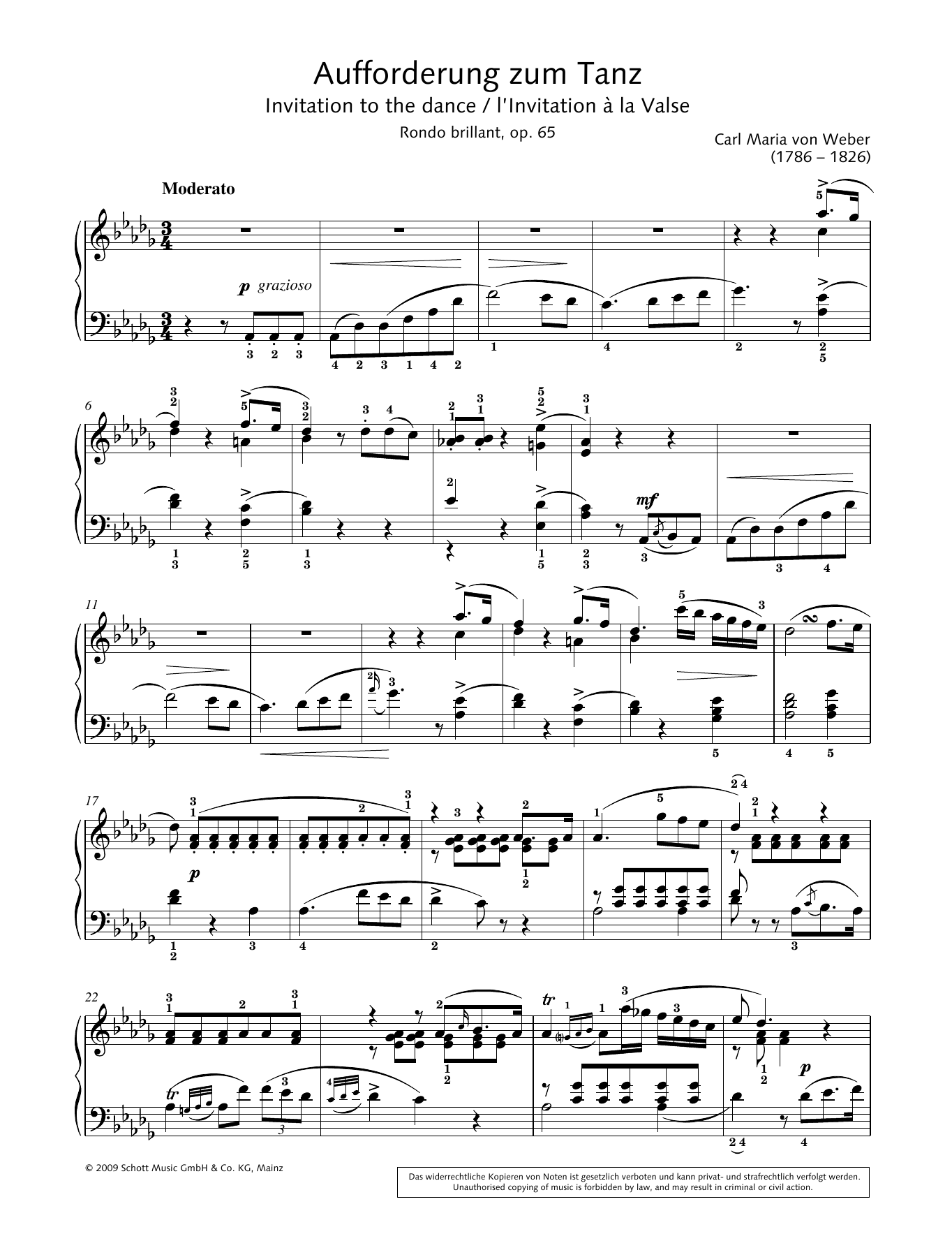 Product gallery: Page 1 of 1 Invitation to the Dance, Carl Maria von Weber