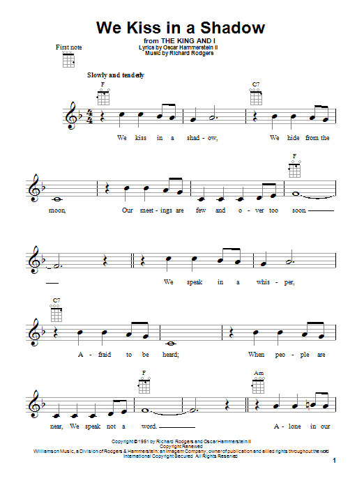 Product gallery: Page 1 of 1 We Kiss In A Shadow, Rodgers & Hammerstein