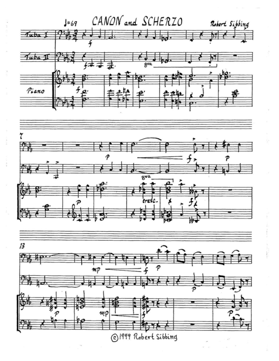 Produktbild zu: Canon and Scherzo Robert Sibbing