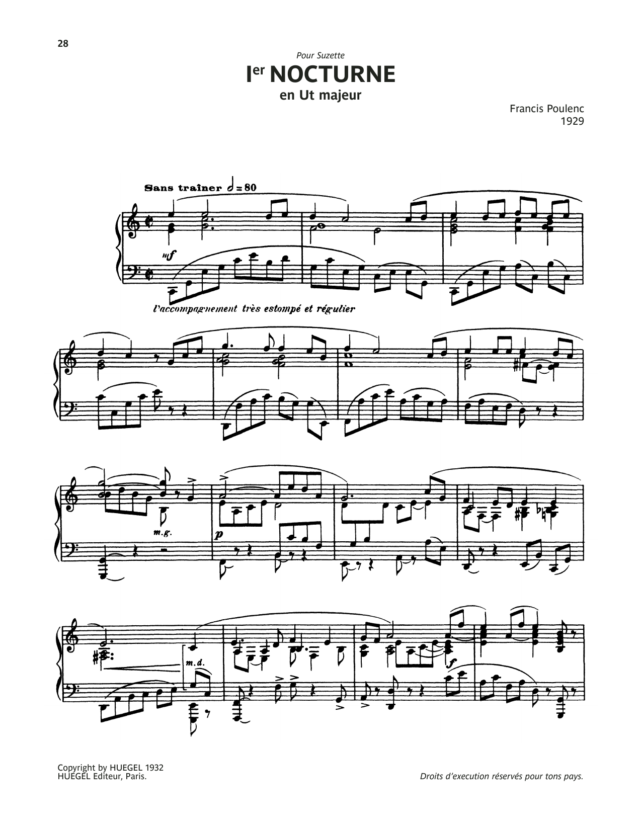 Product gallery: Page 1 of 1 Nocturne No. 1, Francis Poulenc