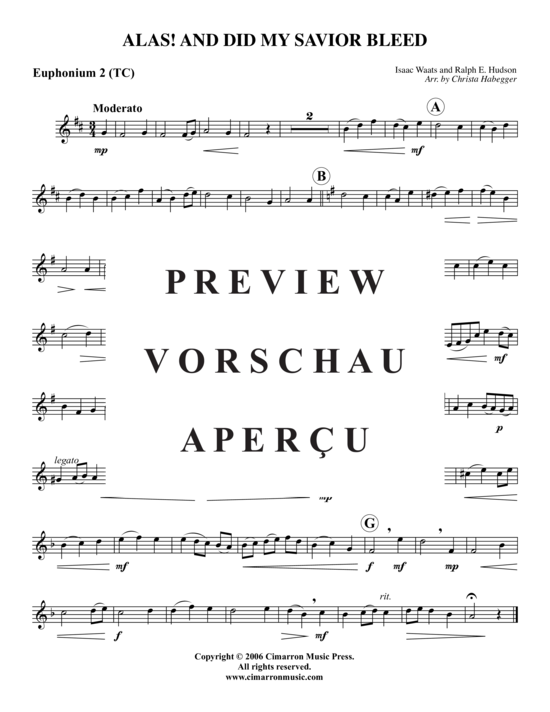 Product gallery: Page 7 of 9 Alas, and Did My Savior Bleed , , (Tuba Quartet: 2x Baritone, 2xTuba)