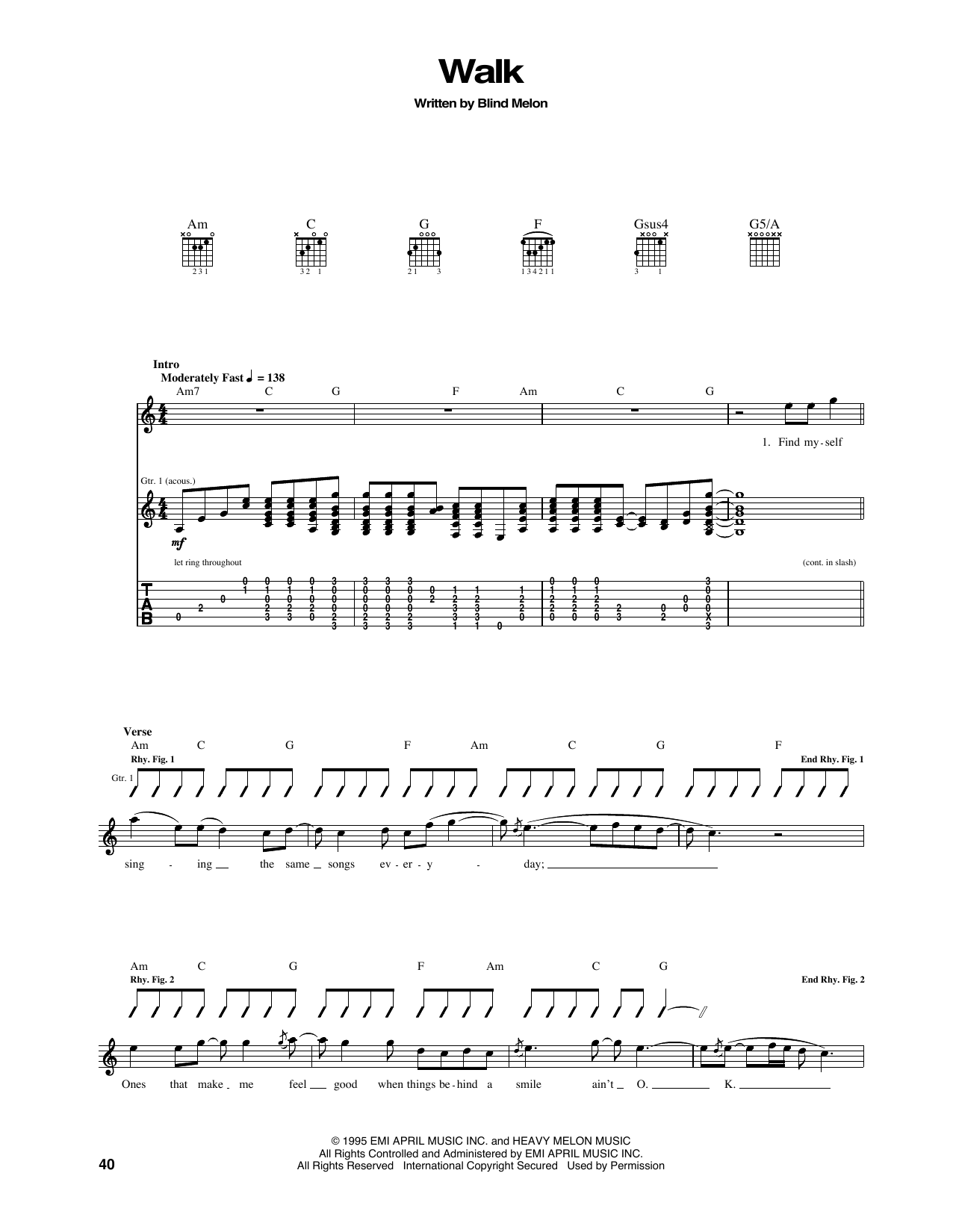 Produktgalerie: Seite 1 von 1 Walk, Blind Melon, Gitarre
