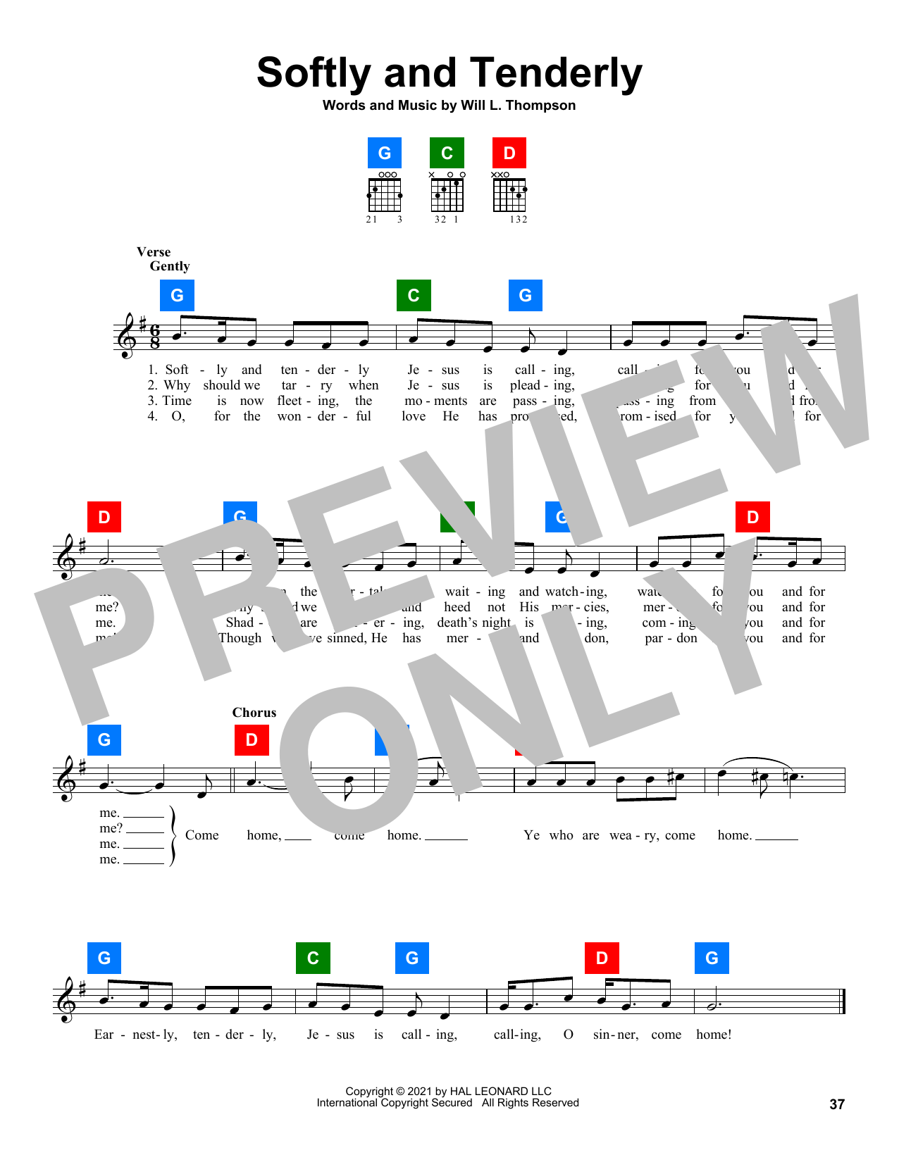Produktbild zu: Softly And Tenderly