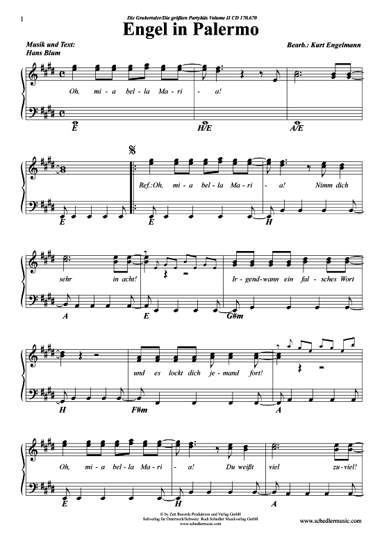 Produktgalerie: Seite 1 von 4 Engel in Palermo , Die Grubertaler , Klavier und Gesang
