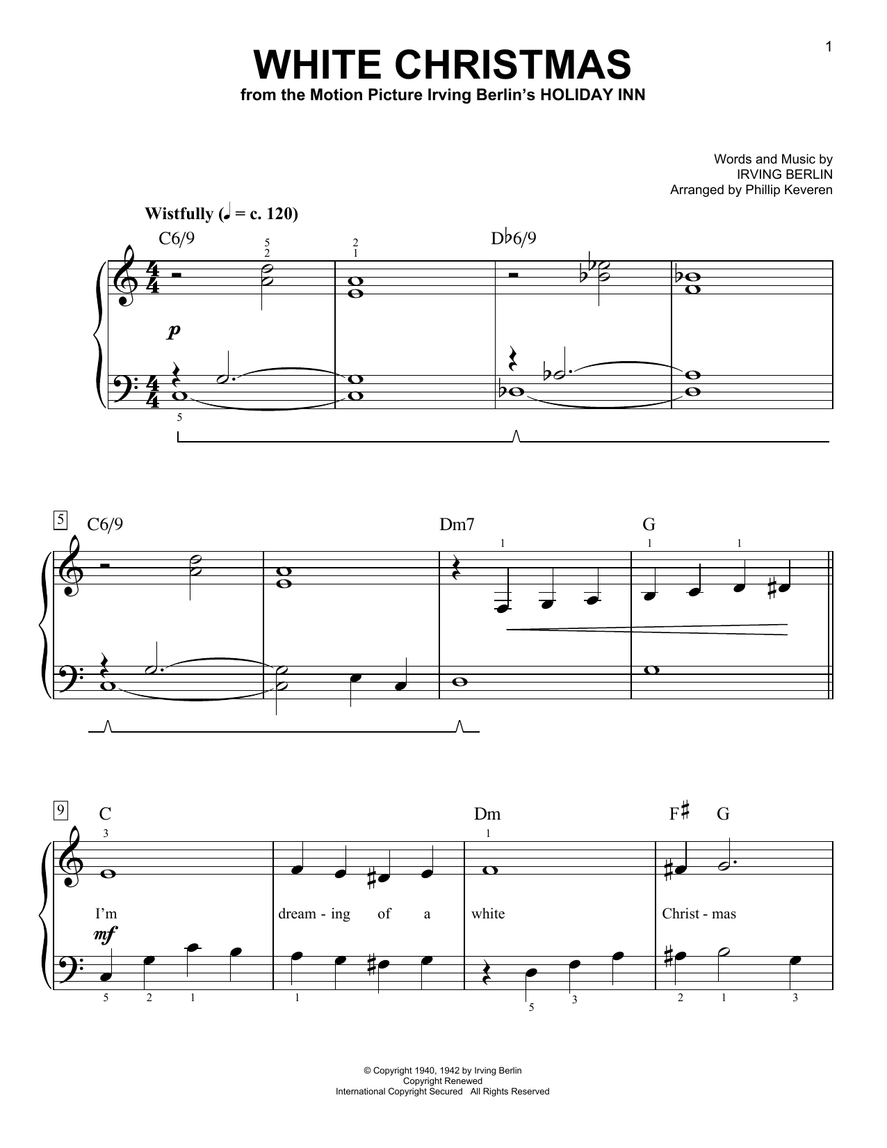 Produktgalerie: Seite 1 von 1 White Christmas (arr. Phillip Keveren), Irving Berlin, Klavier