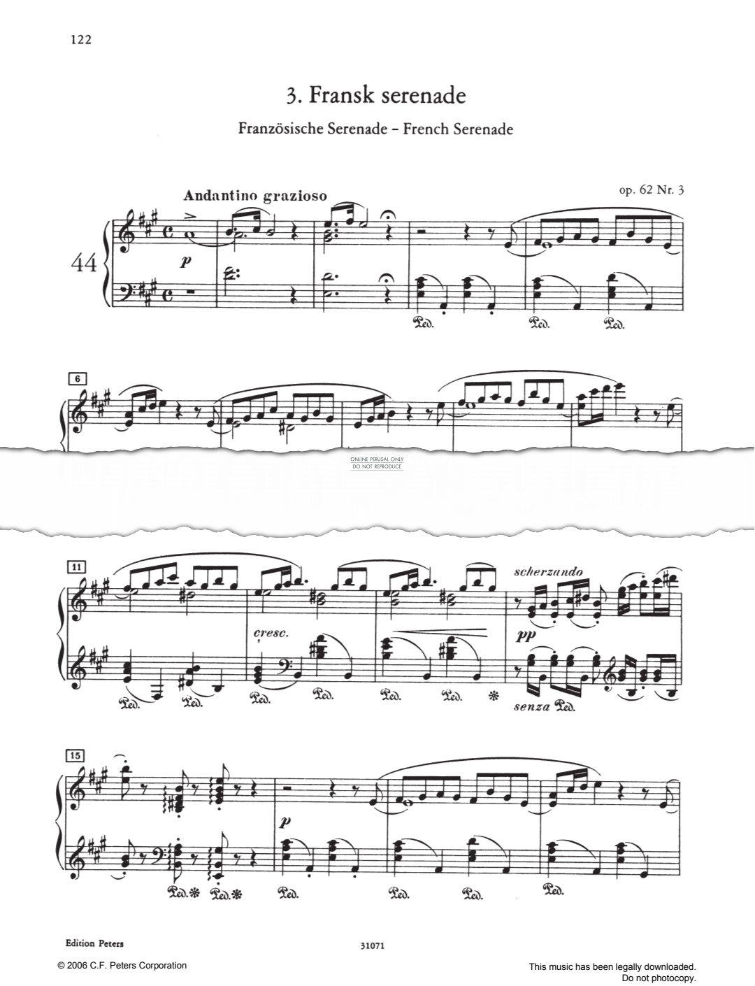 Produktbild zu: Fransk serenade Op. 62