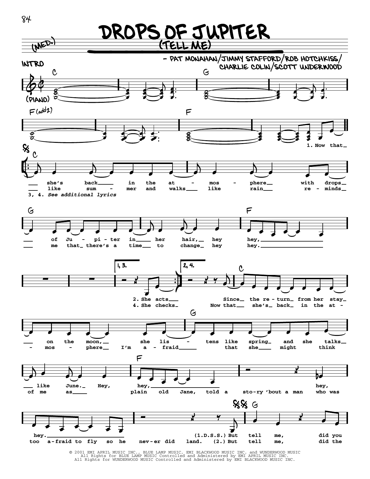 Produktbild zu: Drops Of Jupiter (Tell Me)