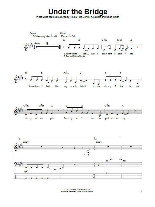 Produktgalerie: Seite 1 von 1 Under The Bridge, Red Hot Chili Peppers