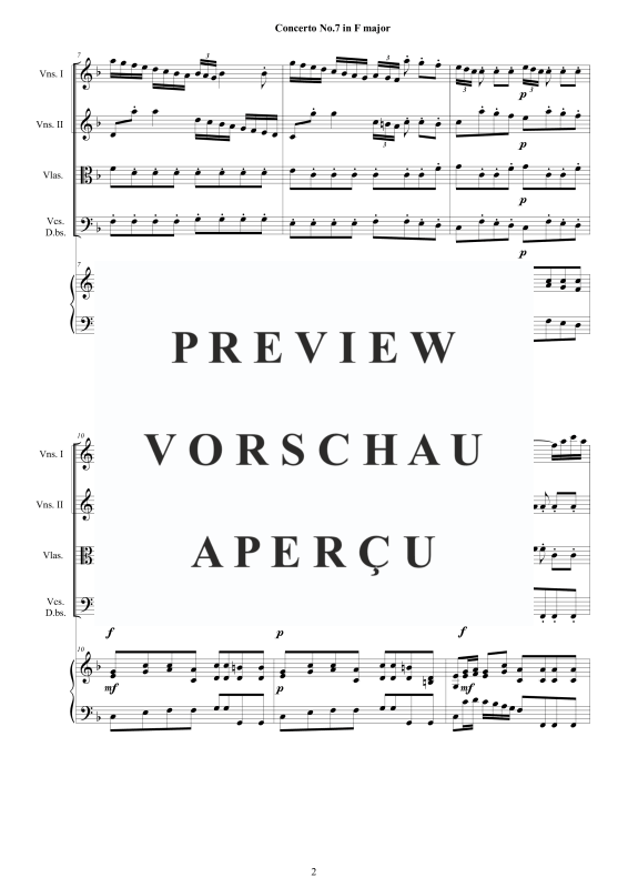 Produktgalerie: Seite 3 von 11 Cembalo Konzert Nr. 7 in F-Dur, , Cembalo und Streichorchester