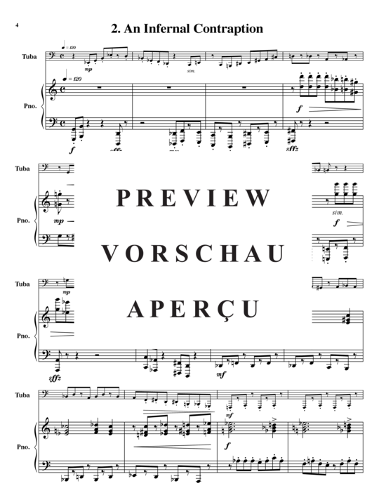 Product gallery: Page 5 of 20 Drei Grim Vignettes , , (tuba + piano)