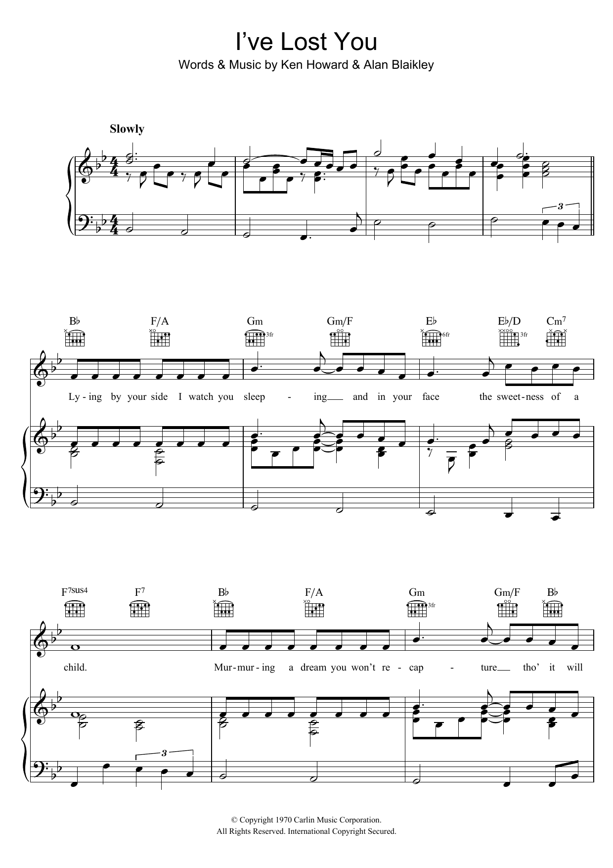 Produktgalerie: Seite 1 von 1 I've Lost You, Elvis Presley, Gesang, Gitarre, Klavier
