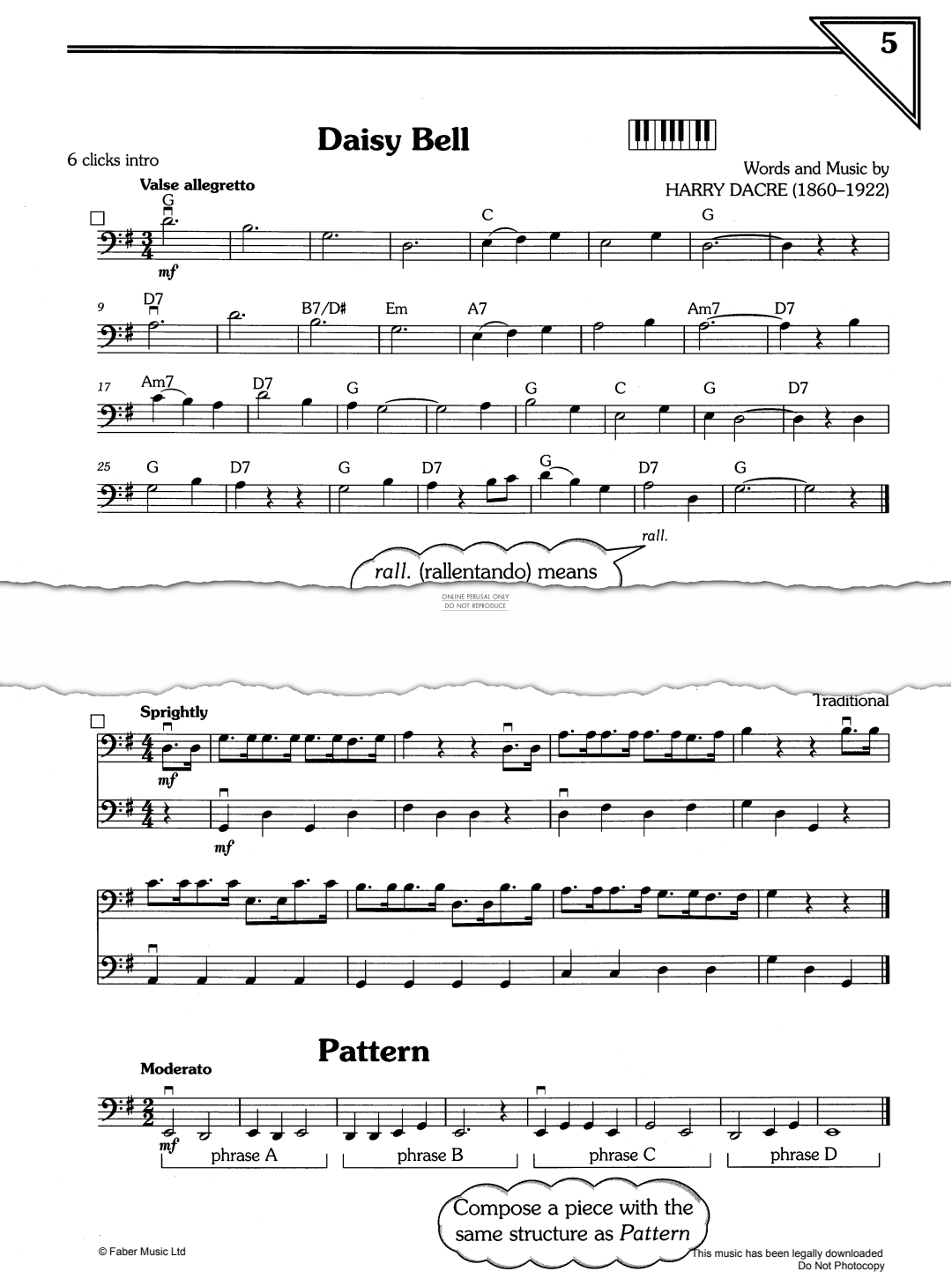 Produktgalerie: Seite 1 von 1 Daisy Bell/If You're Happy And You Know It, Harry Dacre, Violoncello