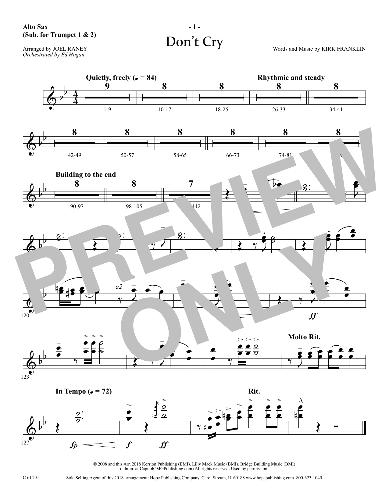 Produktbild zu: Don't Cry - Alto Sax (sub. Trumpet 2)