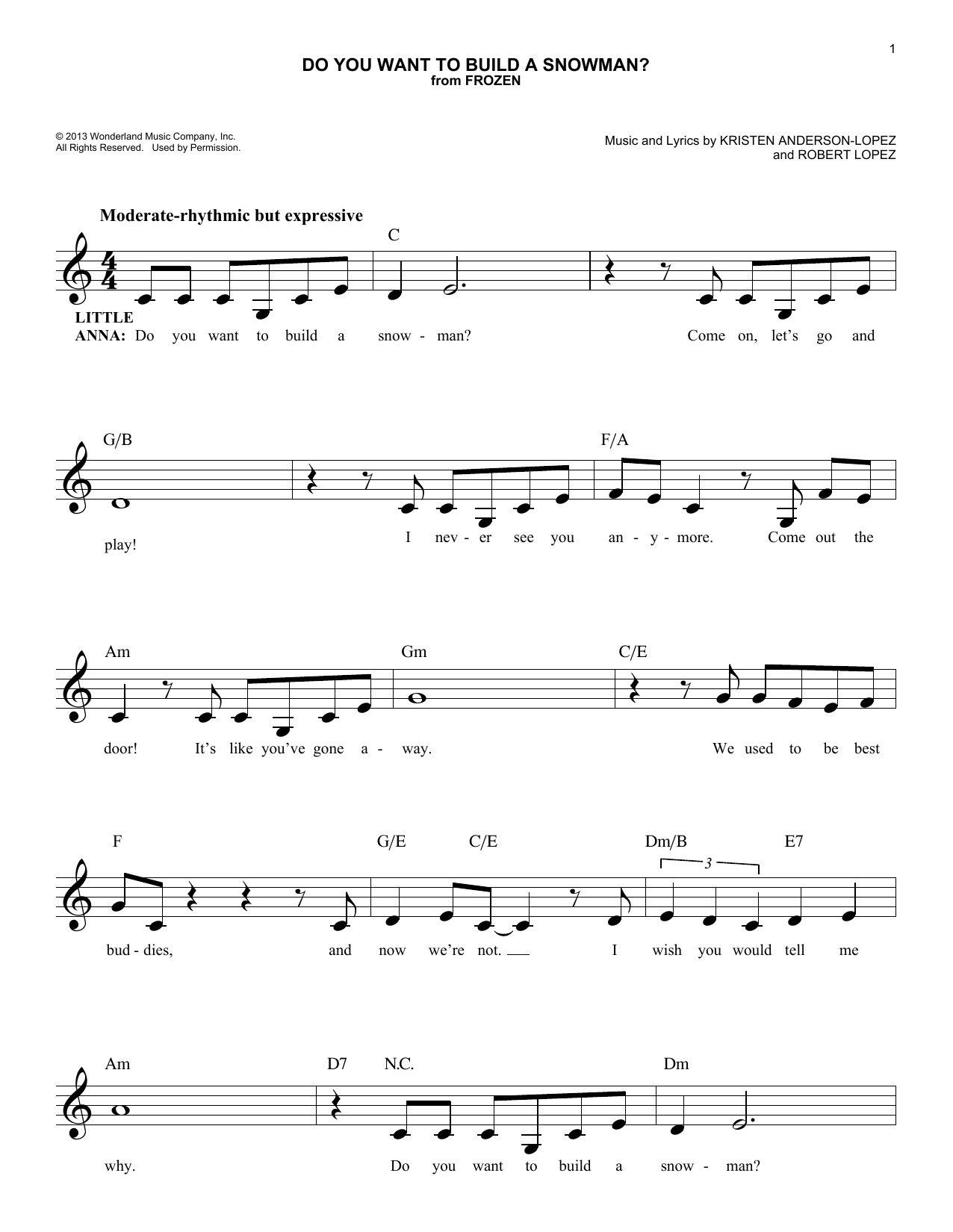 Produktbild zu: Do You Want To Build A Snowman? (from Frozen)
