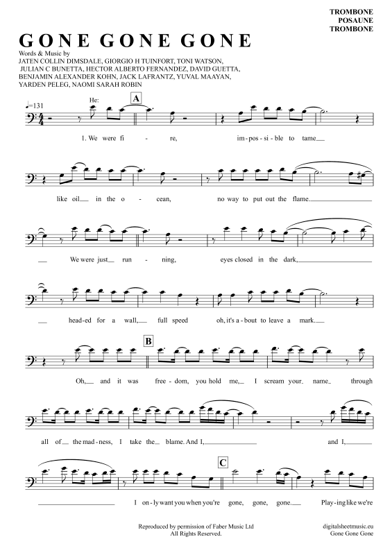 Produktbild zu: Gone Gone GoneDavid Guetta, Teddy Swims, Tones And I