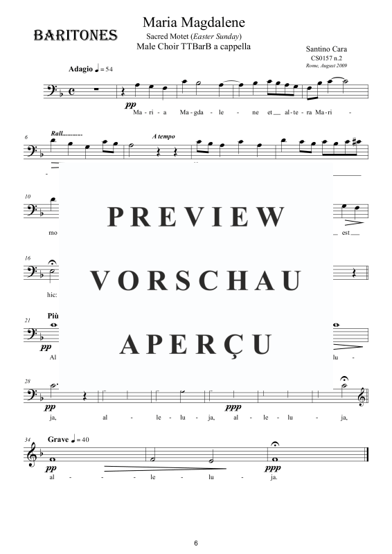 Produktgalerie: Seite 7 von 8 Maria Magdalene, , Männerchor