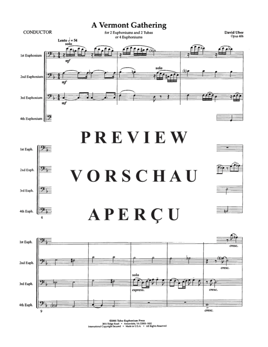 Product gallery: Page 3 of 10 A Vermont Gathering , , (Tuba Quartett EETT)