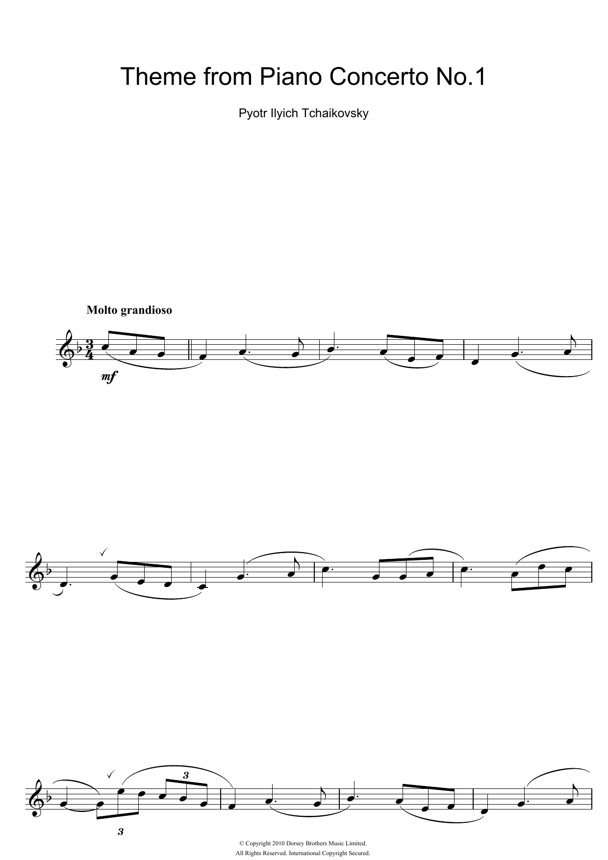 Product gallery: Page 1 of 1 Piano Concerto No. 1 in B Flat Minor Op. 23, Pyotr Il'yich Tchaikovsky