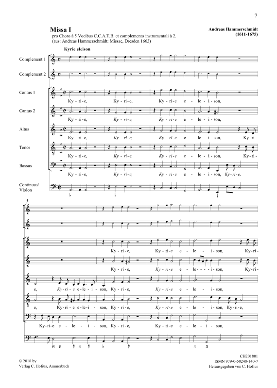 gallery: Missae I - X (1663) - Band 1, , (Gemischter Chor 5-stimmig, 0-2 Instrumente, B.C.)