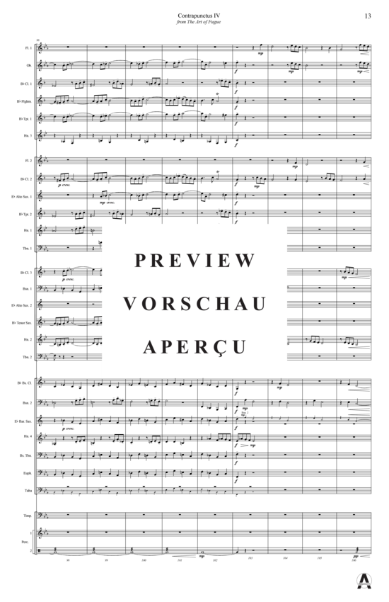 Produktgalerie: Seite 16 von 20 Contrapunctus 4 aus Kunst der Fuge , , (Concert Band)