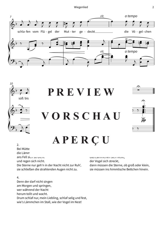 Produktgalerie: Seite 5 von 5 Wiegenlied, , (Gesang + Klavier)