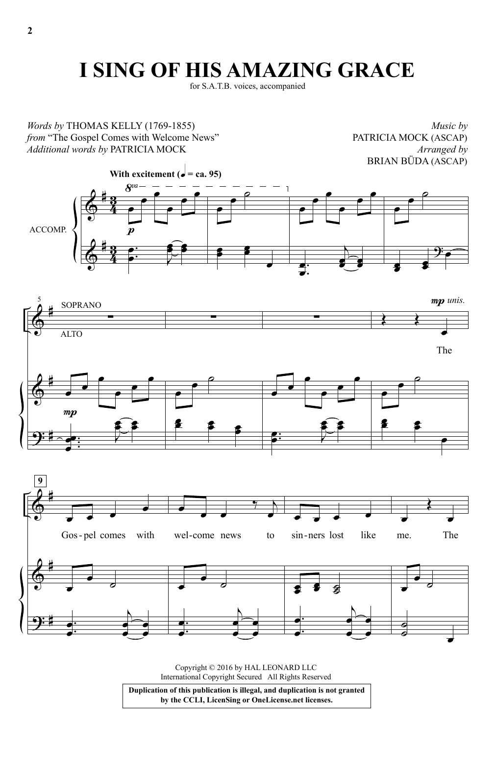 Produktbild zu: I Sing Of His Amazing Grace