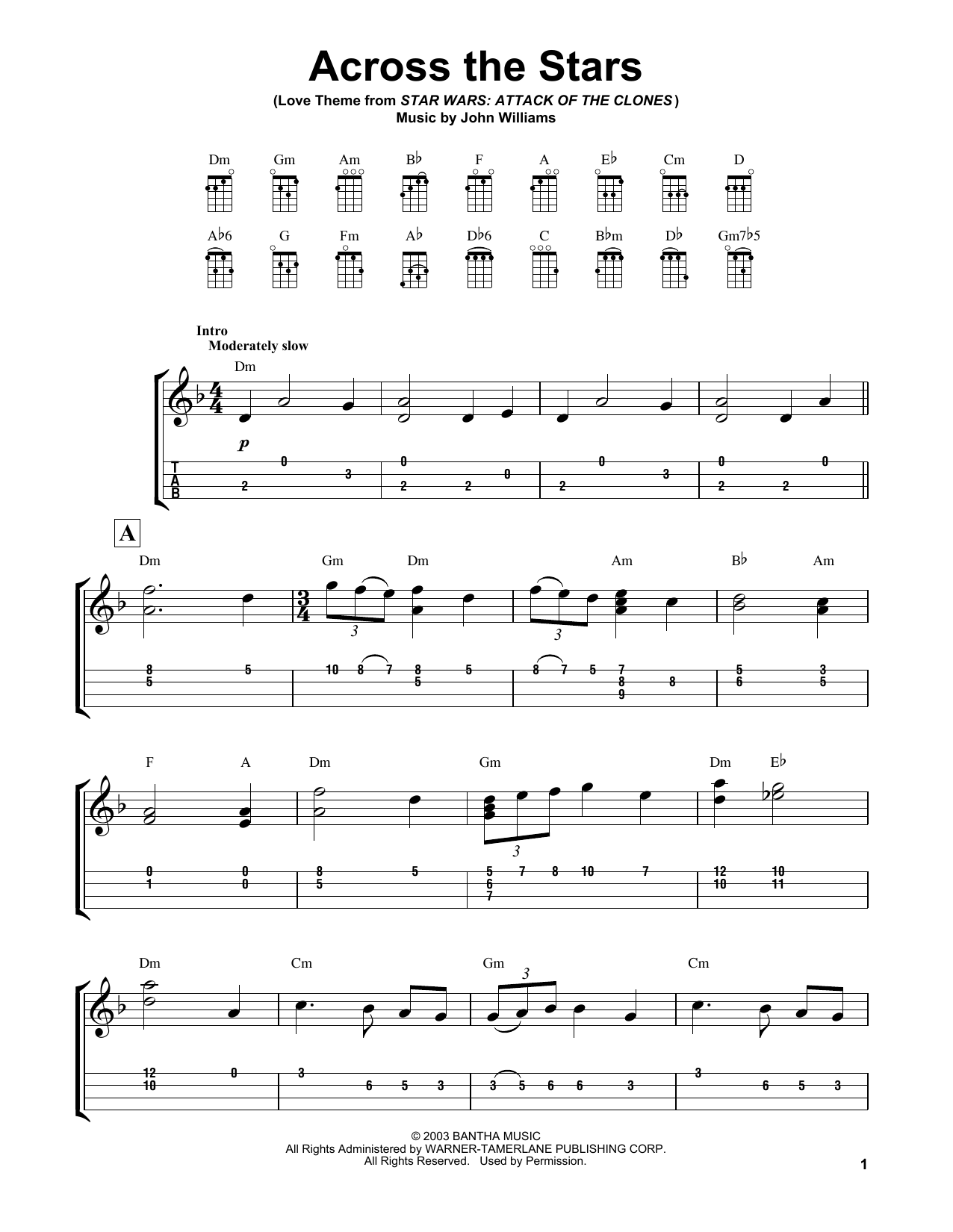 Product gallery: Page 1 of 1 Across The Stars (from Star Wars: Attack of the Clones), John Williams