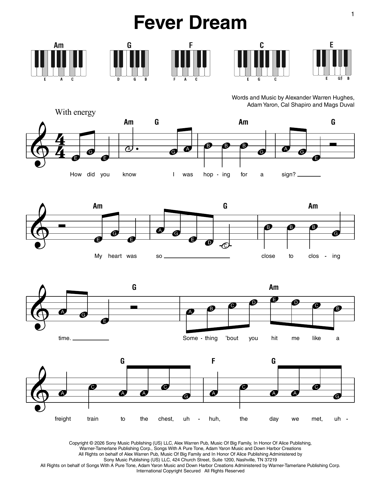 Produktgalerie: Seite 1 von 1 Fever Dream, Alex Warren, Klavier