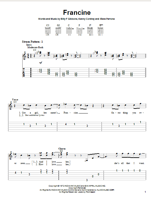 Product gallery: Page 1 of 1 Francine, ZZ Top