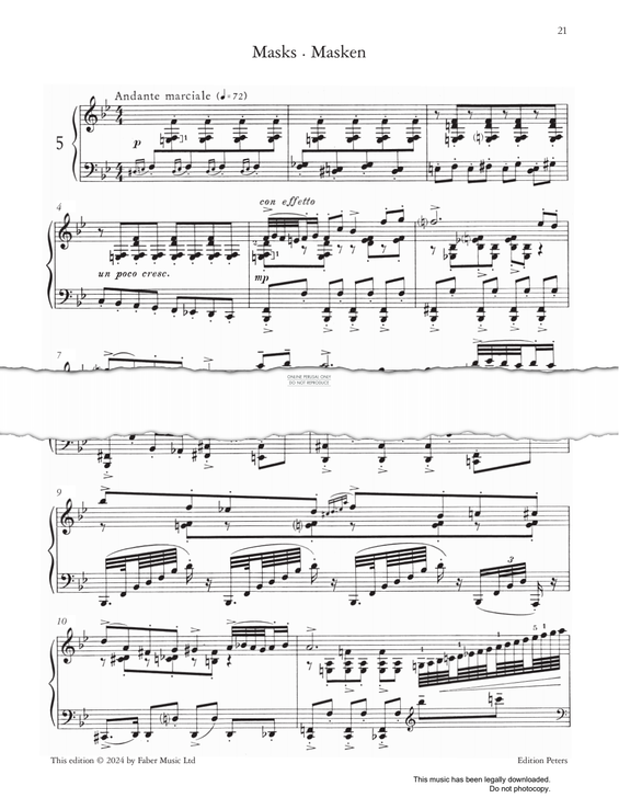 Produktgalerie: Seite 1 von 1 Masks (from 'Romeo and Juliet Op.75'), Sergei Prokofiev, Klavier