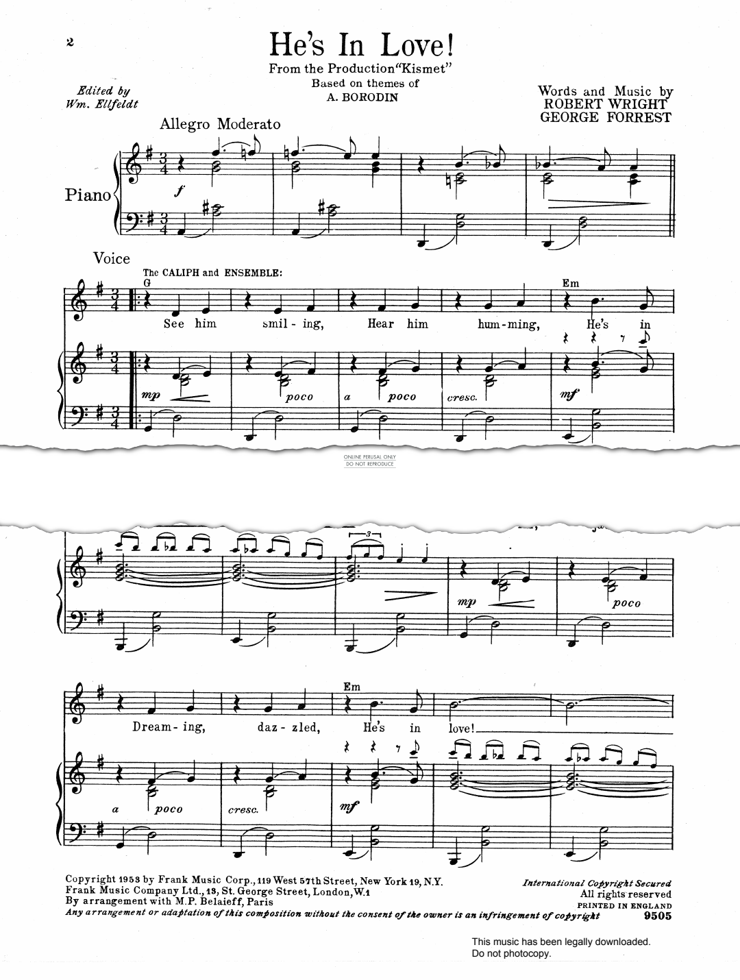 Produktbild zu: He's In Love! (from 'Kismet')