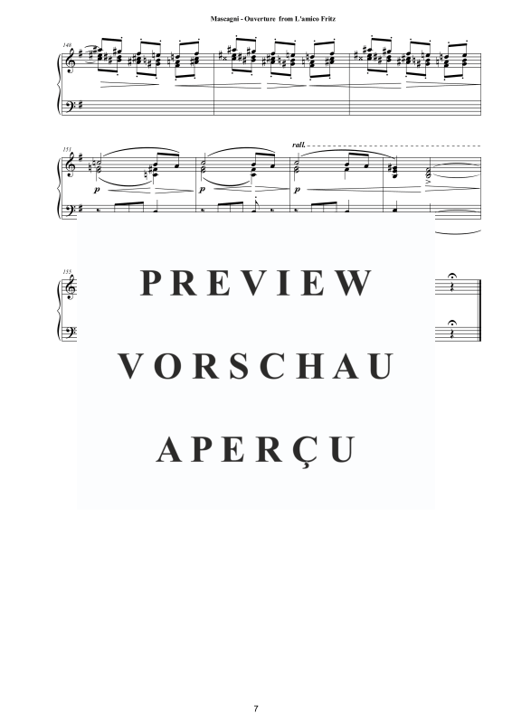 Product gallery: Page 8 of 8 Overture from L'amico Fritz, , Solo Piano
